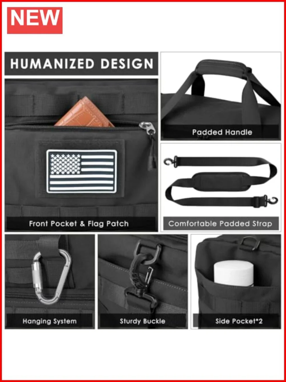 Carry On Duffel Bag with Shoe Compartment and Toiletry Bag